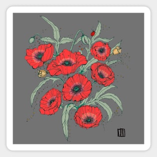 Magical Poppies Magnet